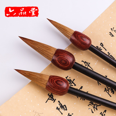 六品堂狼毫蒜头毛笔《乌夜啼》赏析 短锋碗笔与兼毫笔的国画写意之美